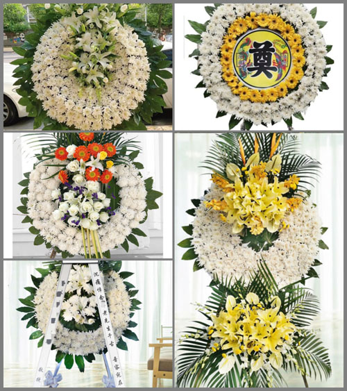 湖北孝感市安陆市棠棣镇天灯村花圈速递
